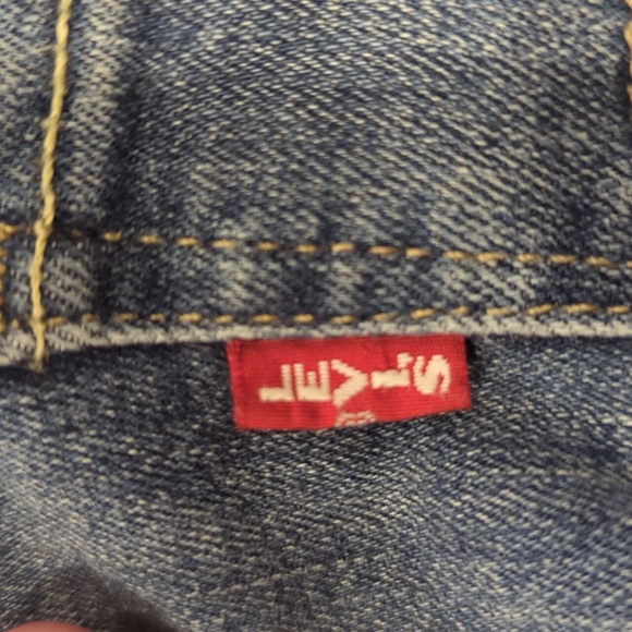 Levi's 721 high rise skinny distressed raw hem jeans premium Big E - Picture 8 of 10